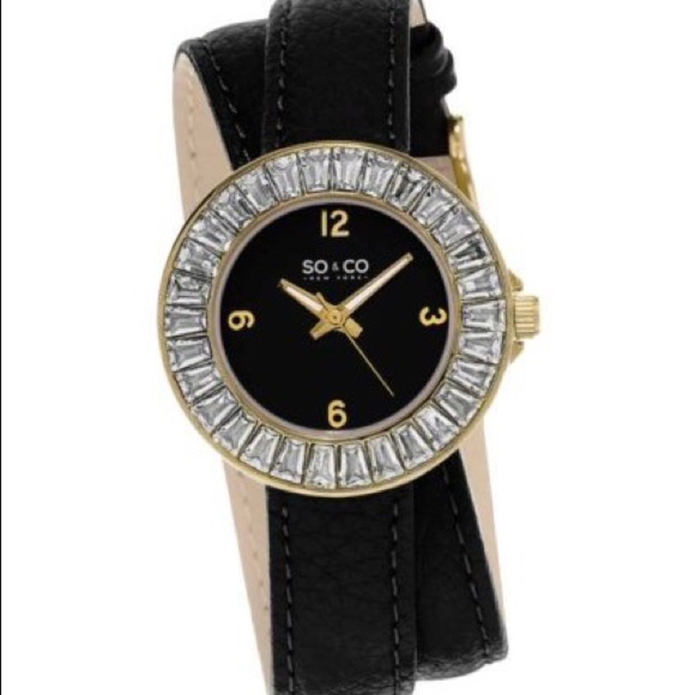SO&CO Chelsea Double Wrap Leather Watch